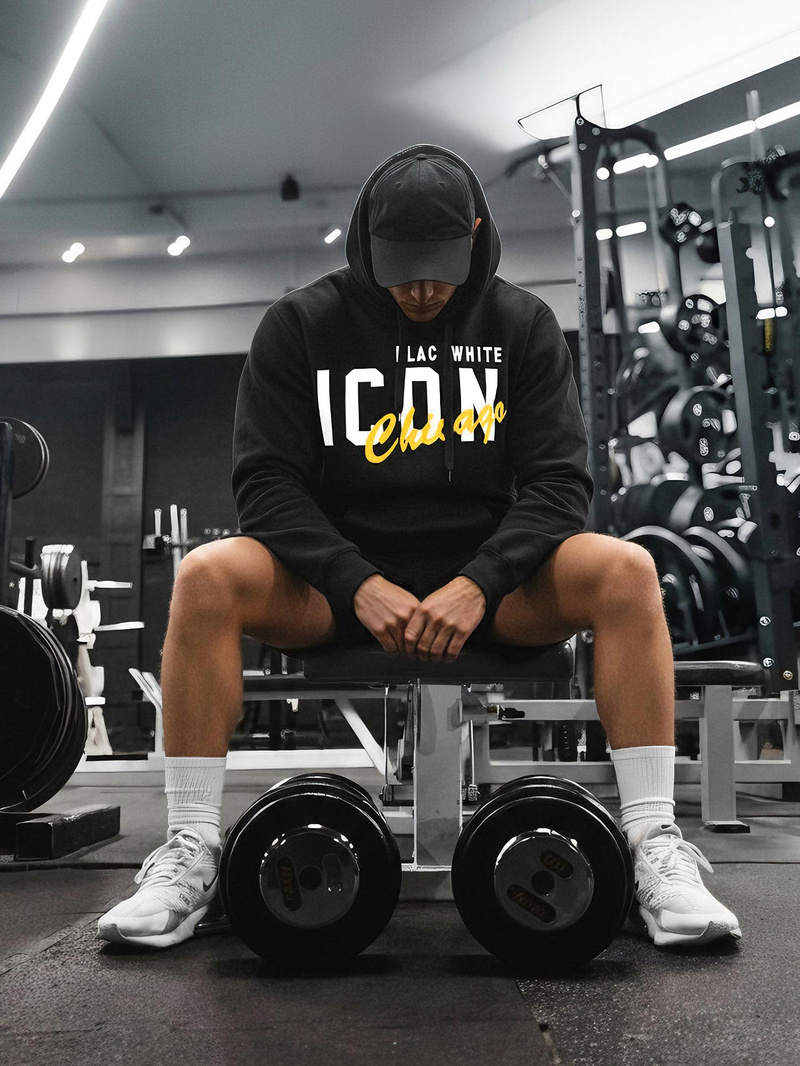 Pánska Mikina Čierna OZONEE JS/8B1736/3