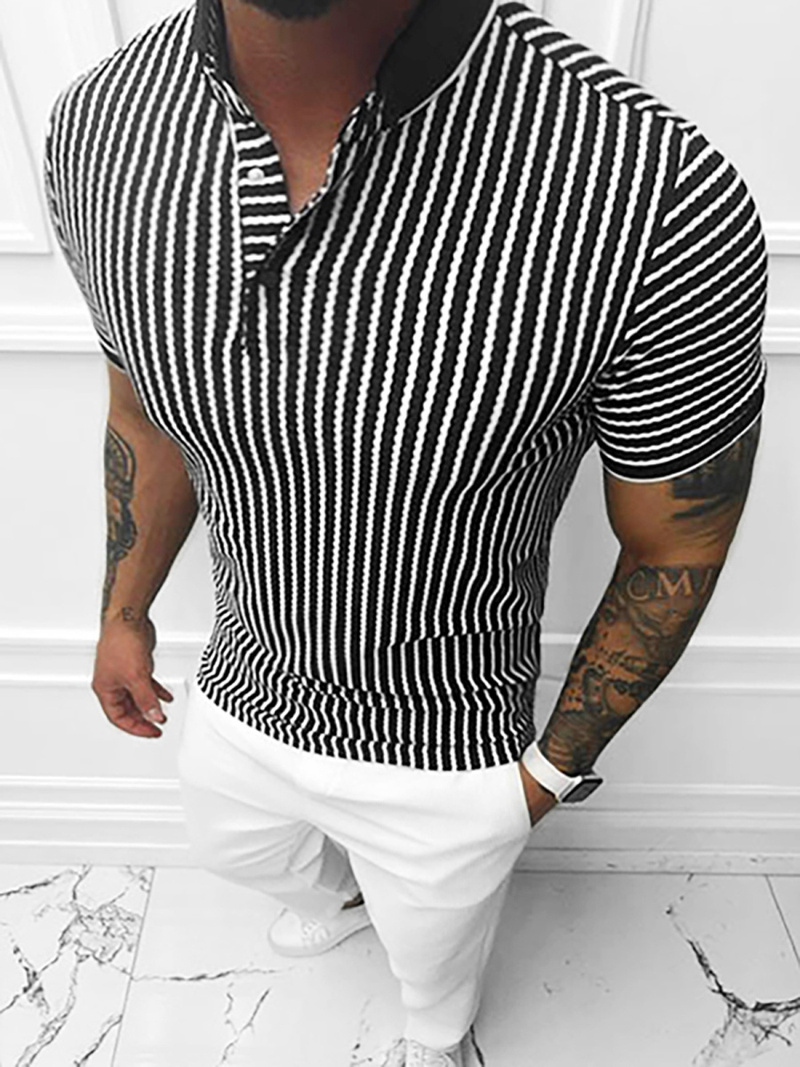 Pánska polokošeľa čiernobielé OZONEE E/1749