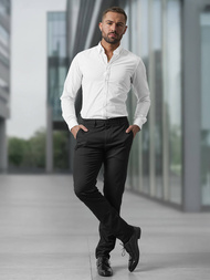 Pánske Chino Nohavice Čierne OZONEE V/6545