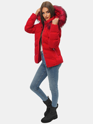 Dámska Zimná Bunda Červená OZONEE JS/M9057/270