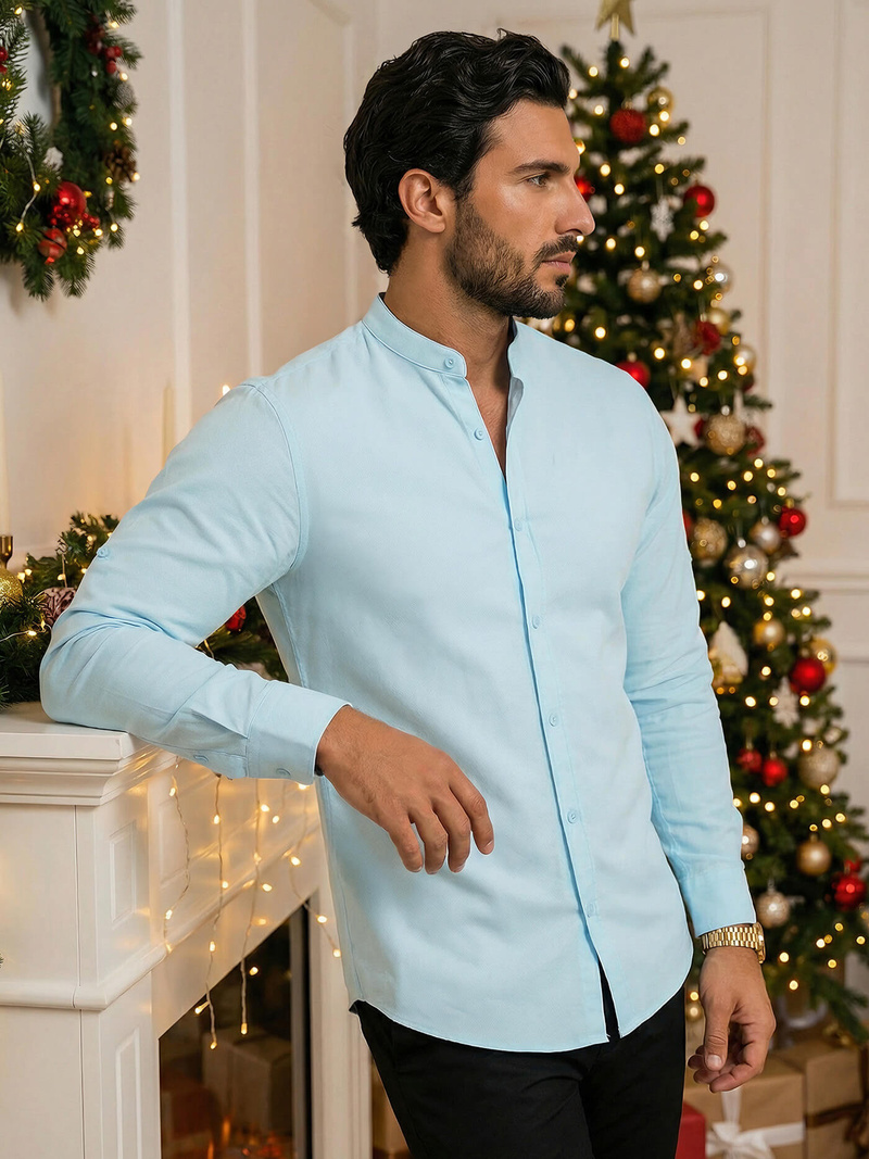 Pánska Košeľa Svetlo Modrá OZONEE O/V54