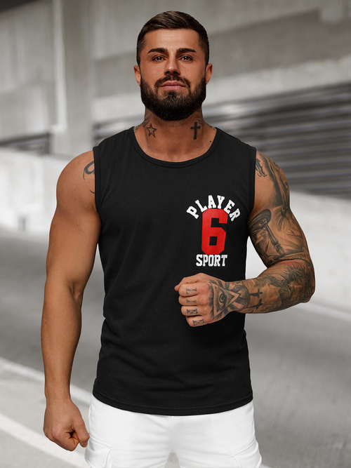 Pánske tielko Čierne OZONEE JS/8B1717/3Z