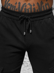 Pánske Chino Jogger Nohavice Čierne OZONEE NB/MP0105NZ