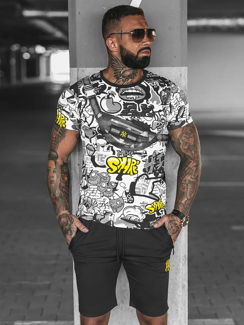 Pánska Tepláková Súprava Čierno-Žltá OZONEE O/HM789