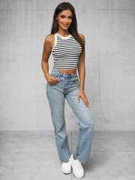 Dámske Tielko Bielo/Čierna OZONEE O/JK6557