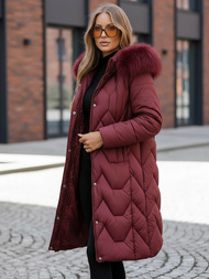 Dámska Zimná Bunda Bordová OZONEE JS/5M3229/1