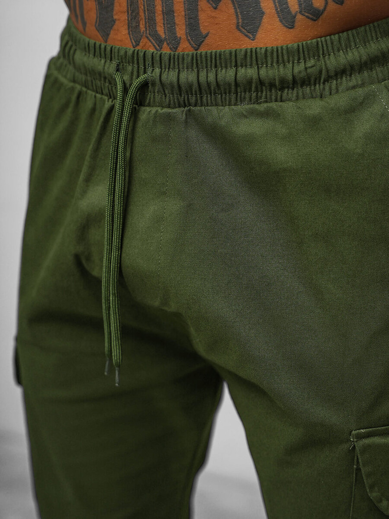 Pánske Chino Jogger Nohavice Khaki OZONEE O/G3014Z