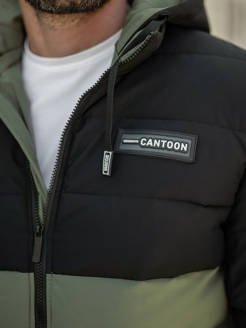 Pánska Zimná Bunda Čierno-Zelená OZONEE JS/31M5083/136