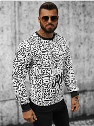 Pánska Mikina Biela OZONEE JS/8B1131/1