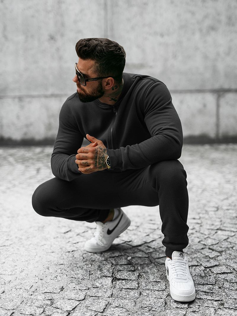 Pánska Tepláková Súprava Čierny OZONEE JS/8C76/3