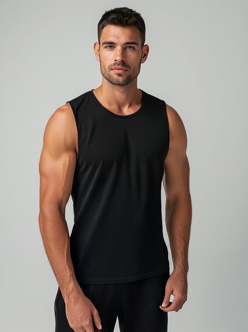 Pánske tielko Čierne OZONEE JS/99001Z