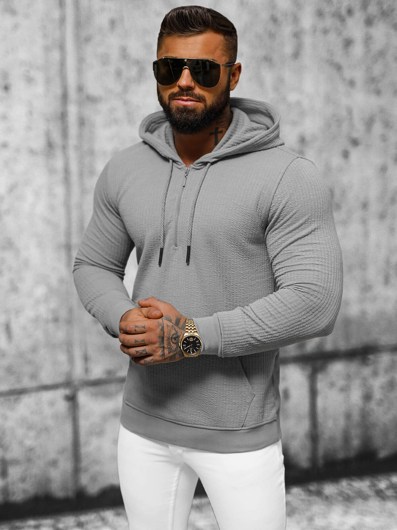 Pánska Mikina Sivé OZONEE O/TB2273