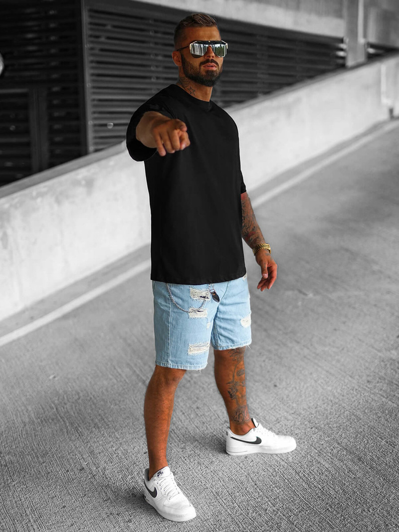 Pánske Tričko Čierne OZONEE O/3430