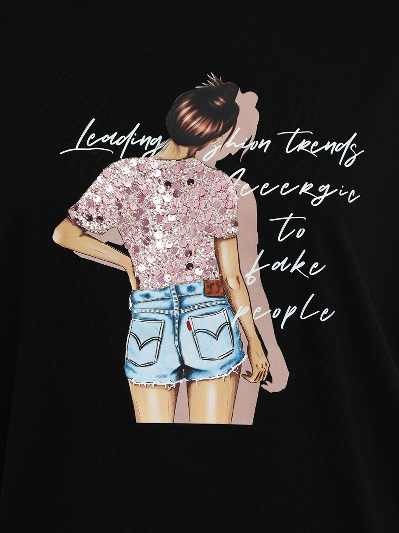 Dámske Tričko Čierne OZONEE JS/95T2573/3