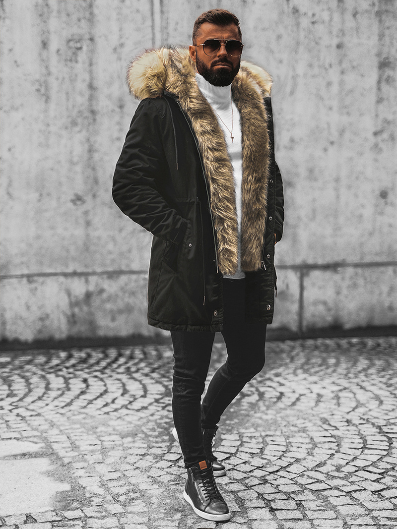 Pánska Bunda Čierna OZONEE O/5578