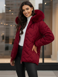 Dámska bunda bordová OZONEE JS/16M9296/06Z