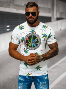 Pánske Tričko Biele OZONEE O/T136/1