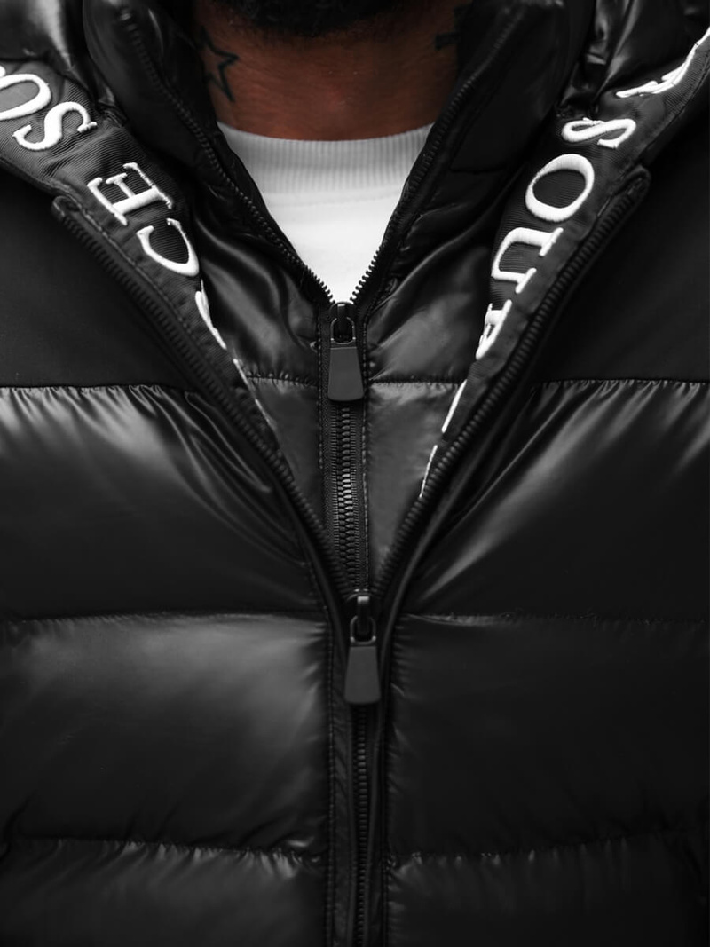 Pánska Bunda Čierna OZONEE JS/M8110/392