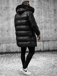 Pánska Bunda Čierna OZONEE O/M800Z