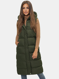 Dámska Vesta Tmavo-Zelená OZONEE JS/M728/136