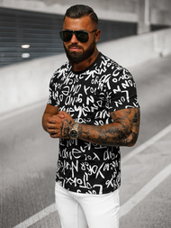 Pánske Tričko Čierne OZONEE O/T1268/3