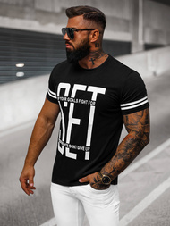 Pánske Tričko Čierne OZONEE O/8T1275/3