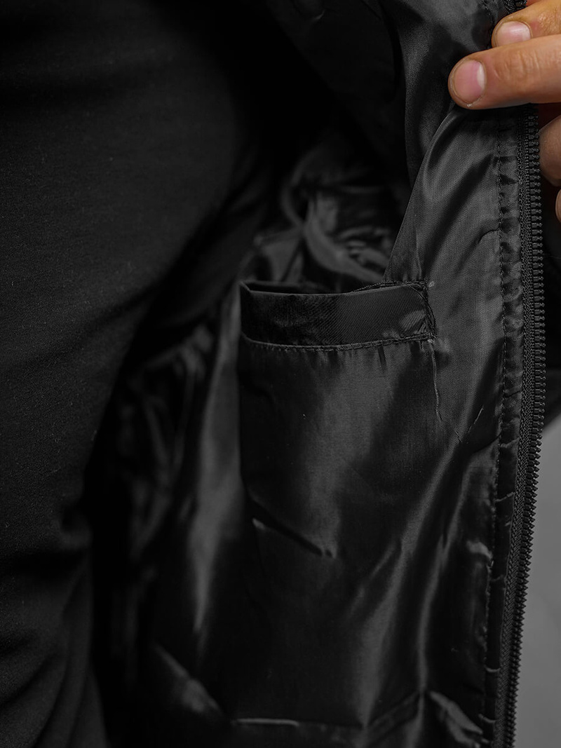 Pánska Bunda Čierna OZONEE JS/8M986/392