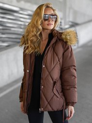 Dámska Zimná Bunda Čokoláda OZONEE JS/5M3329/158