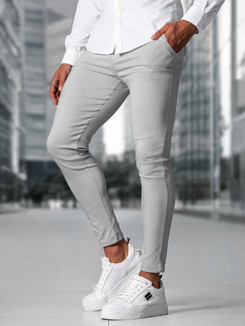 Pánske Chino Nohavice Sivé OZONEE O/P4049Z