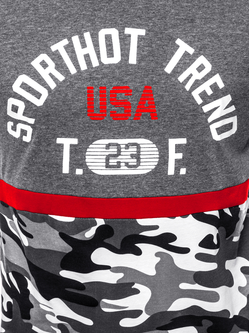 Pánske Tričko grafitové OZONEE JS/SS10983