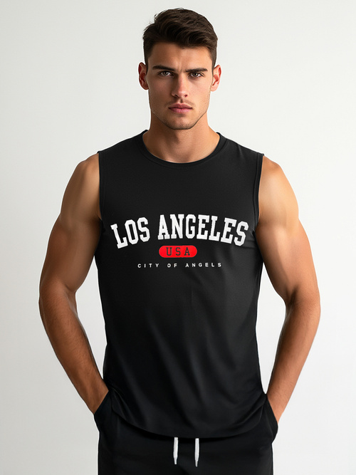 Pánske Tielko Čierne OZONEE JS/8B1715/3