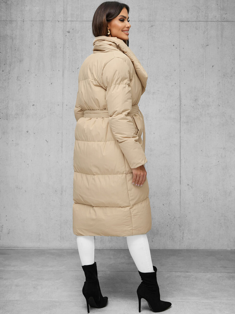 Dámska bunda béžová OZONEE JS/M737/62Z