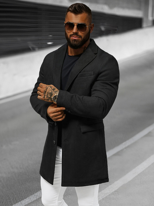 Pánsky Kabát Čierny OZONEE JB/1047Z