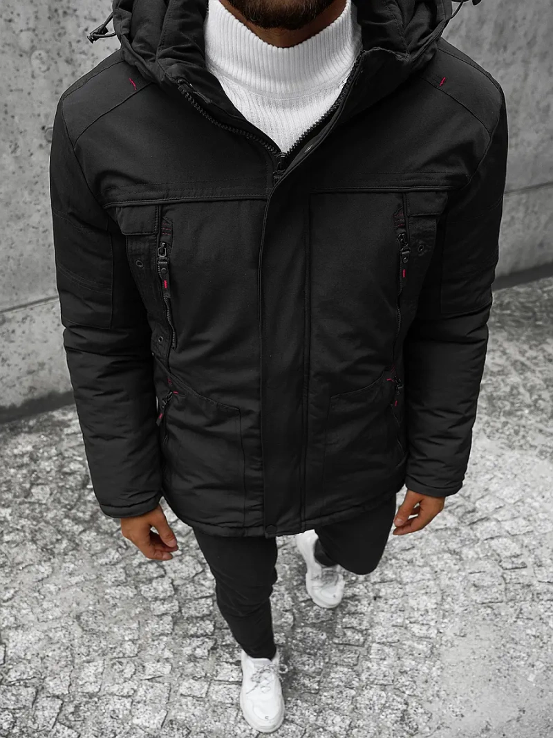 Pánska Bunda Čierna OZONEE JS/M713/392