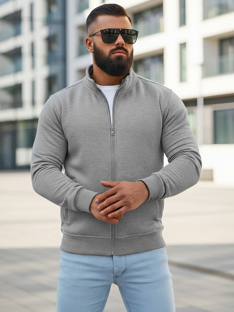 Pánska Mikina Sivá OZONEE JS/2002Z