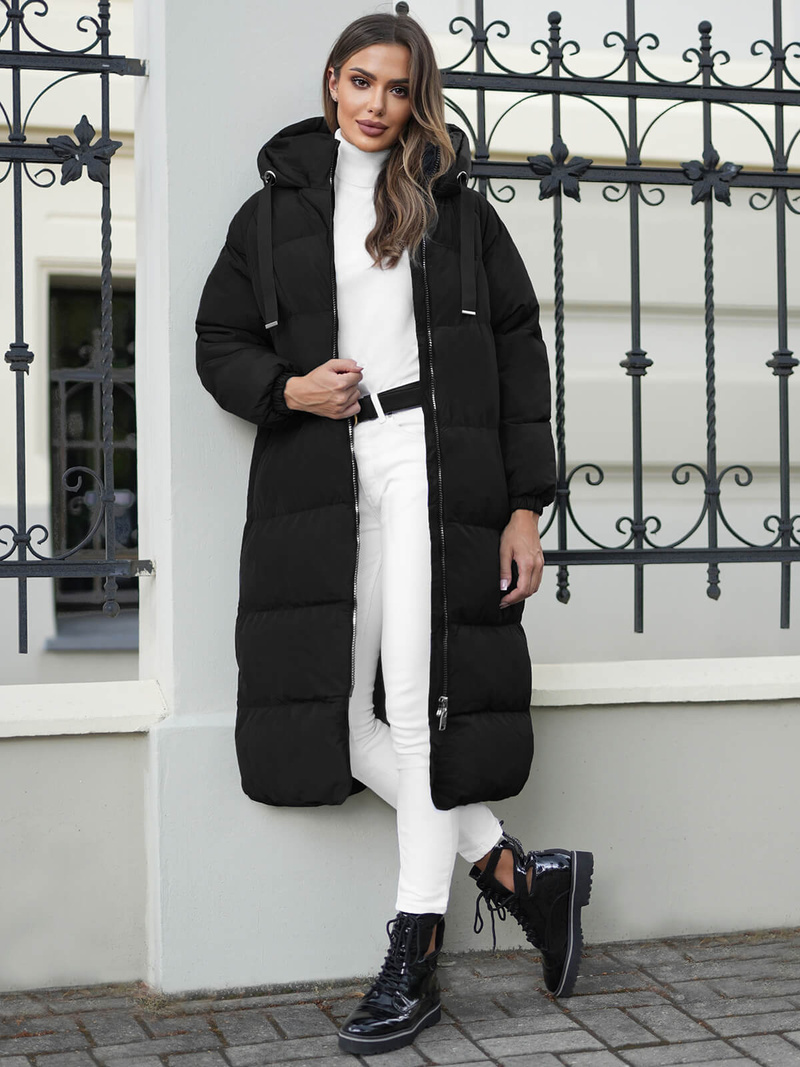 Dámska bunda čierna OZONEE JS/5M3163/392Z