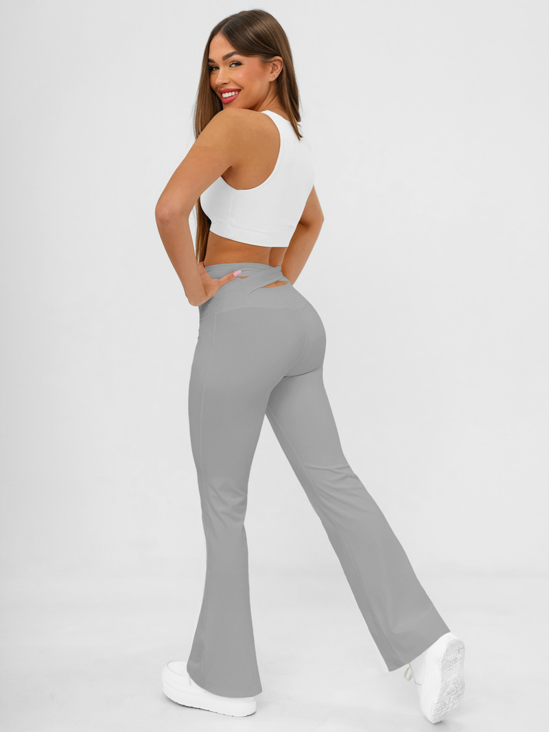 Dámske legíny so širokými nohami sivý OZONEE JS/17K587/5