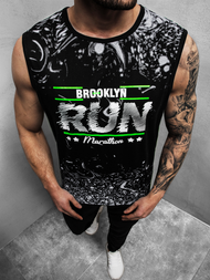 Pánske Tielko Čierne OZONEE JS/KS2075Z