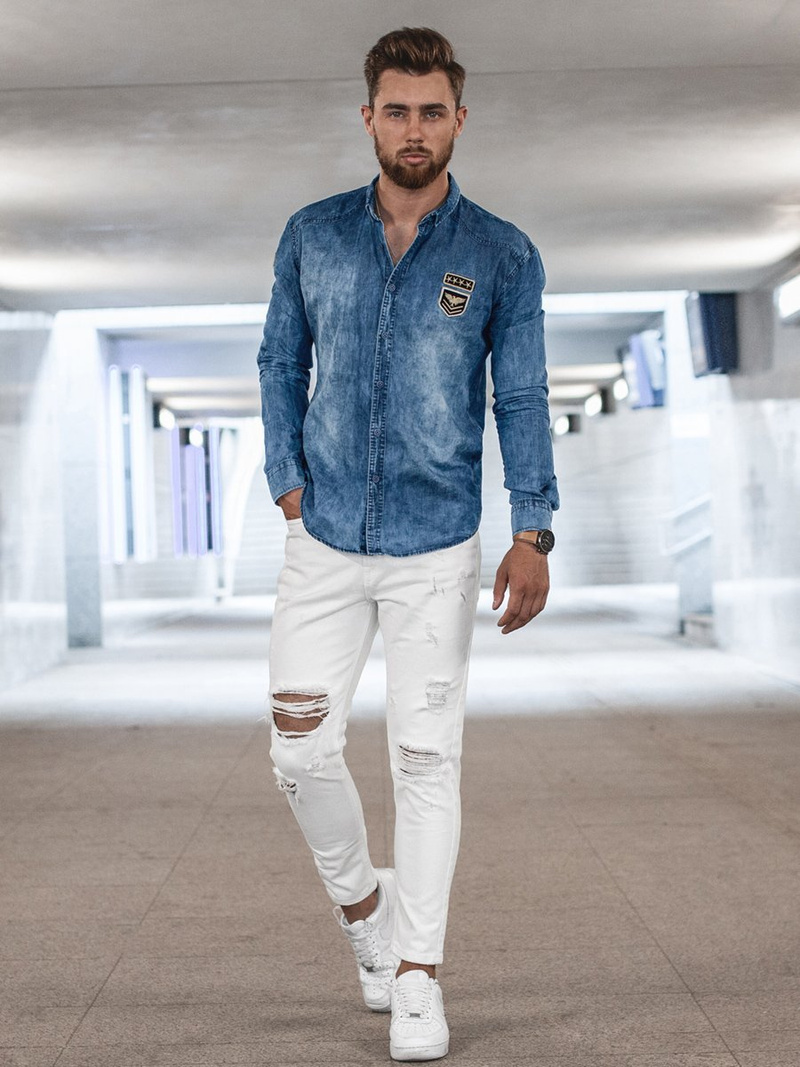 Pánske rifle Biele OZONEE B/55082