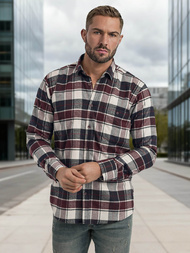 Pánska Košeľa Bordová OZONEE V/V174