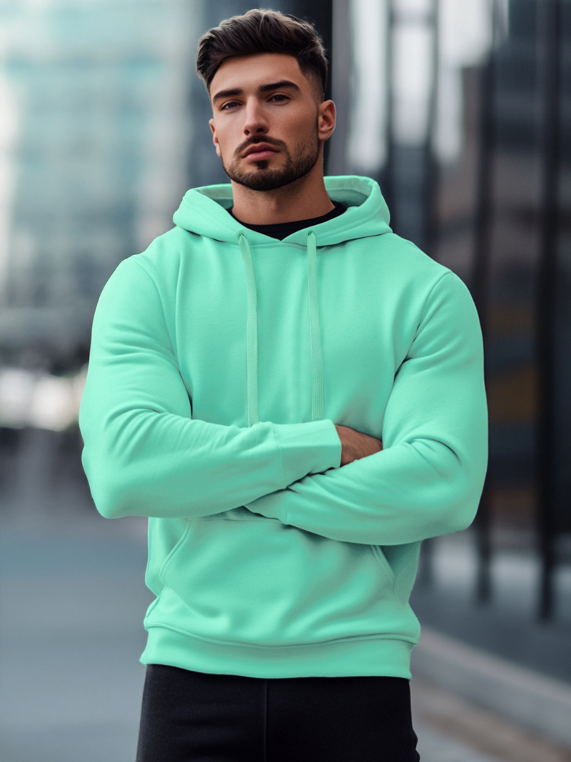 Pánska Mikina Mentolová/2 OZONEE JS/2009/61Z