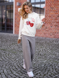 Dámska mikina s kapucňou biela OZONEE JS/8B856/1