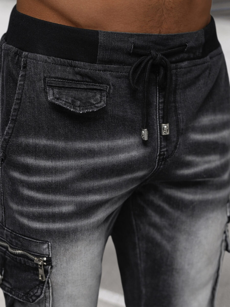 Pánske Jogger Nohavice Čierne OZONEE NB/MP0108N