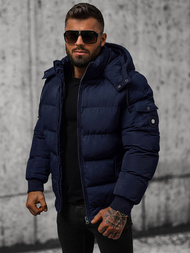 Pánska Bunda Námornícka Modrá OZONEE JS/27M8111