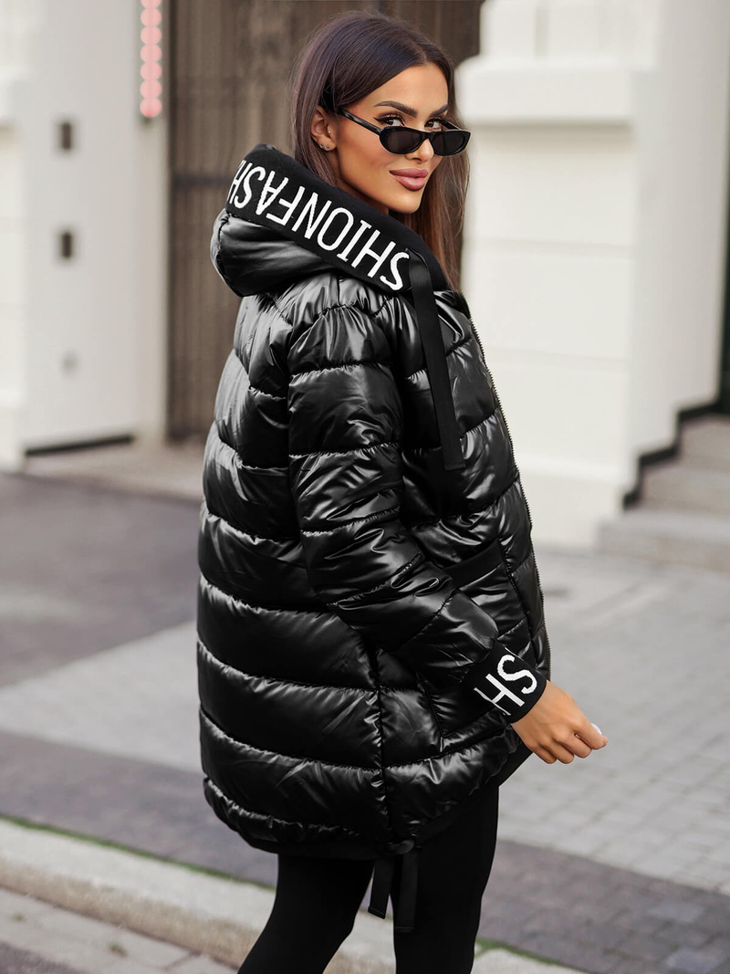 Dámska bunda čierna OZONEE JS/5M3188/392Z