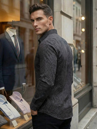 Pánska Košeľa Crna OZONEE V/V184Z