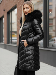 Dámska bunda čierna OZONEE JS/16M9100/392Z