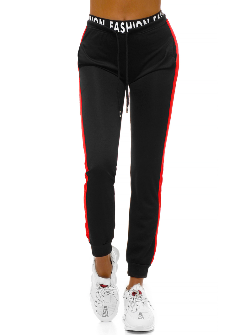 Dámske tepláky Čierno-Červené OZONEE O/82316