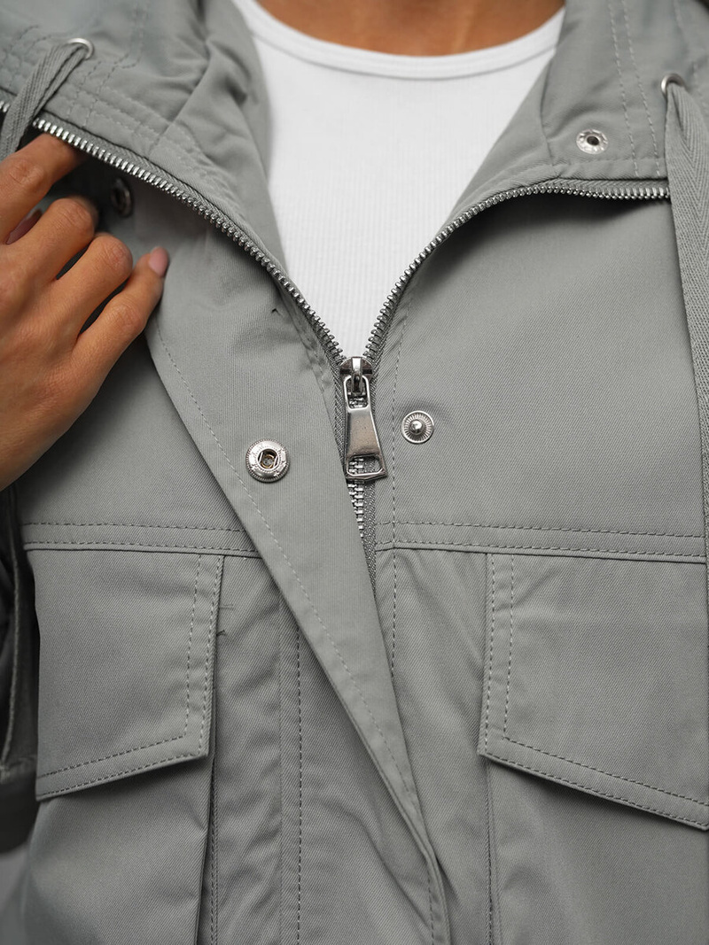 Dámska Bunda Sivé OZONEE O/G118Z