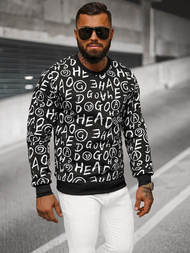 Pánska Mikina Čierna OZONEE JS/8B1221/3